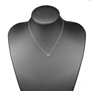 TIFFANY&Co. Metro Heart Necklace K18 Pink Gold/diamond 2g Women